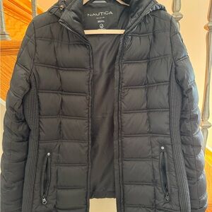 Nautica Women's Quilted Black Puffer Coat